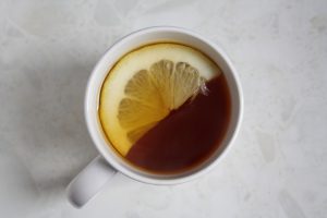 a cup of galic lemon & honey tea